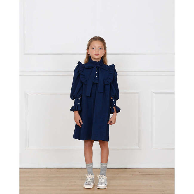 Brigitte dress, dark sapphire blue - Dresses - 4