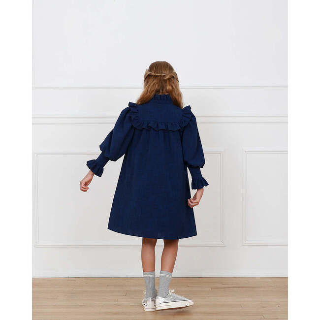 Brigitte dress, dark sapphire blue - Dresses - 5