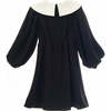 Leni dress, black ivory - Dresses - 2