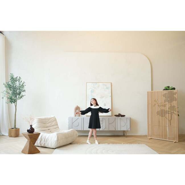 Leni dress, black ivory - Dresses - 6