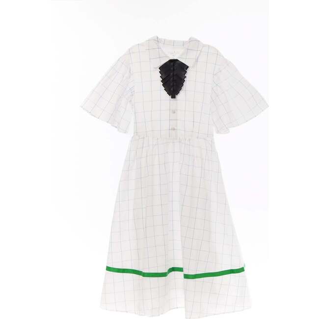 Lea Dress, Blue Checkered - Dresses - 1