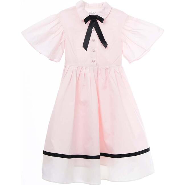 Lea Dress, Pink/White - Dresses - 1