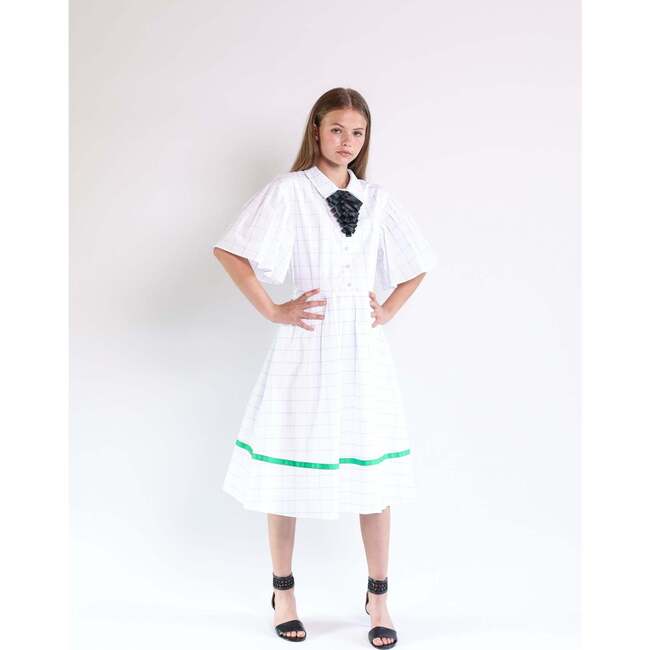 Lea Dress, Blue Checkered - Dresses - 3