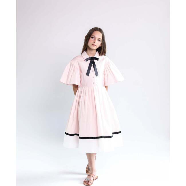 Lea Dress, Pink/White - Dresses - 2