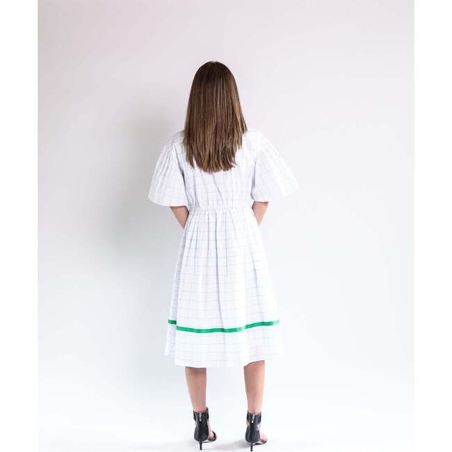Lea Dress, Blue Checkered - Dresses - 5