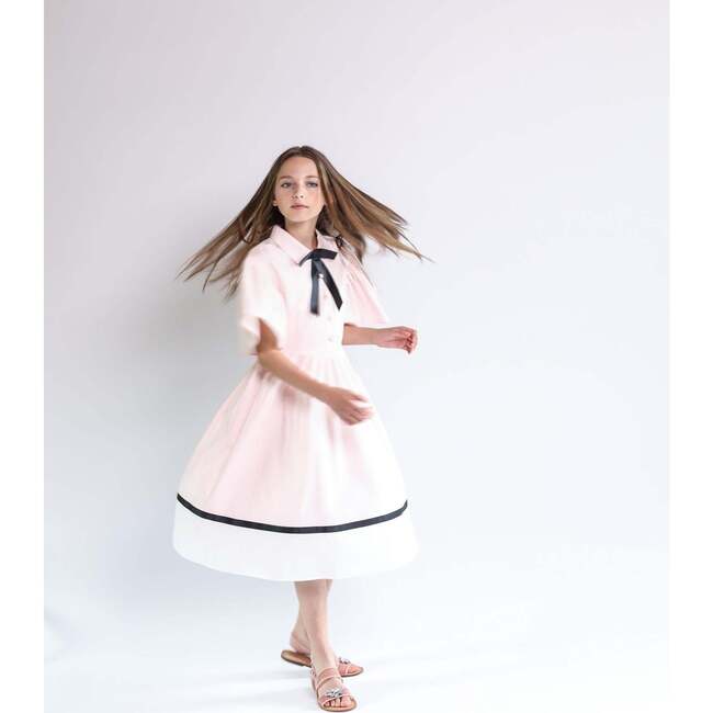 Lea Dress, Pink/White - Dresses - 4