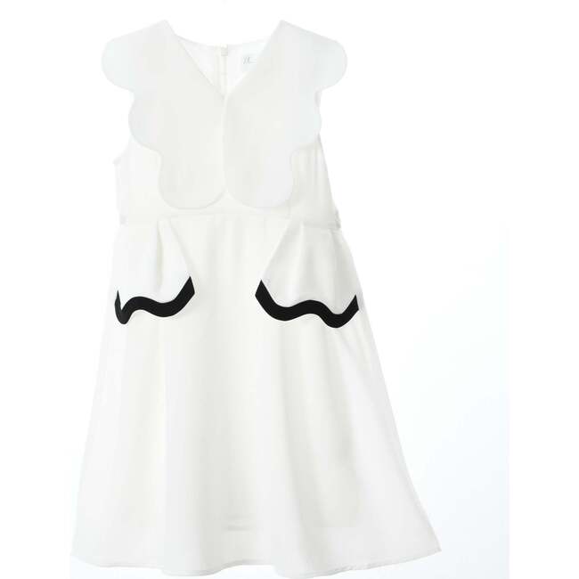Colette Dress, Ivory/Black - Dresses - 1