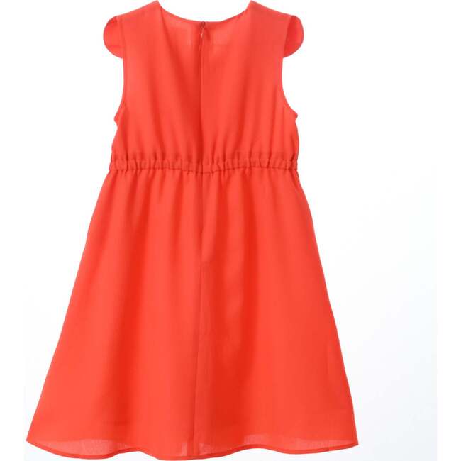 Colette Dress, Scarlet-Orange/Lavender - Dresses - 2