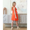 Colette Dress, Scarlet-Orange/Lavender - Dresses - 4