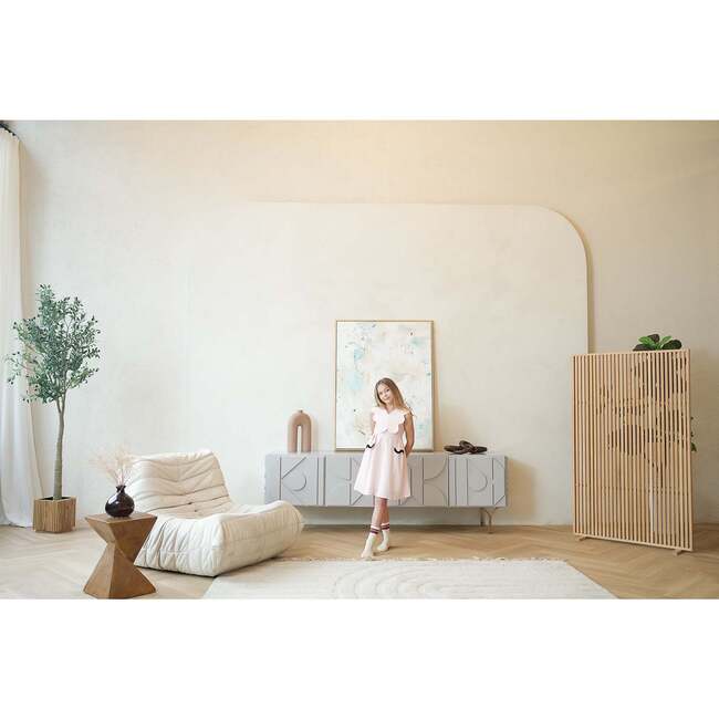 Colette Dress, Blush-Pink/Black - Dresses - 4