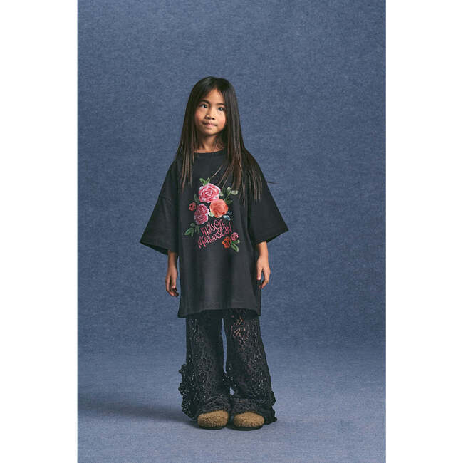 ROSES T-SHIRT, BLACK - T-Shirts - 4