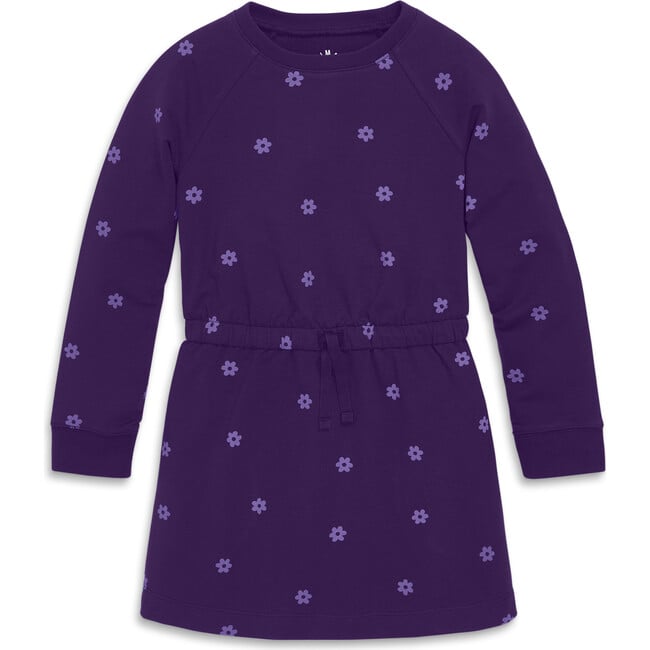 Kids Sweatshirt Dress, Grape Blooms
