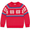Kids Snowflake  Fair Isle Sweater, Lollipop - Sweaters - 1 - thumbnail