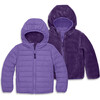 Kids Reversible Fleece Puffer Jacket , Violet/Grape - Coats - 1 - thumbnail