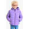 Kids Reversible Fleece Puffer Jacket , Violet/Grape - Coats - 2