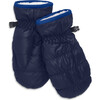 Kids Lightweight Puffer Mittens, Navy - Gloves - 1 - thumbnail