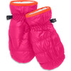 Kids Lightweight Puffer Mittens, Fuchsia - Gloves - 1 - thumbnail