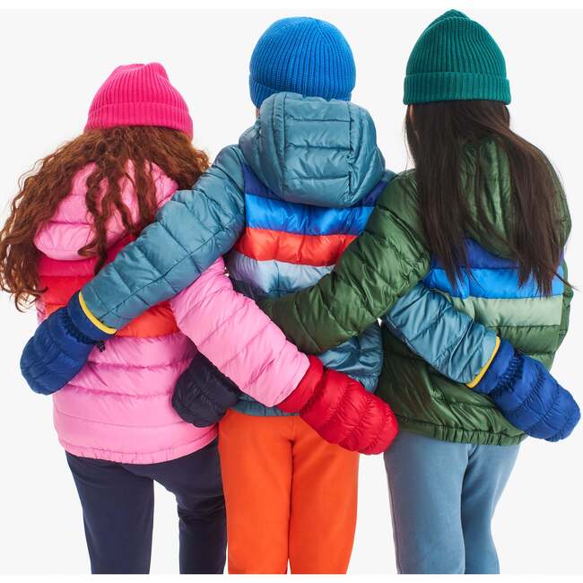 Kids Lightweight Puffer Mittens, Navy - Gloves - 2