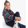 Kids Rainbow Hearts Cardigan, Navy - Sweaters - 3