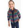 Kids Rainbow Hearts Cardigan, Navy - Sweaters - 4
