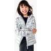 Kids Lightweight Puffer Jacket, Silver - Coats - 2