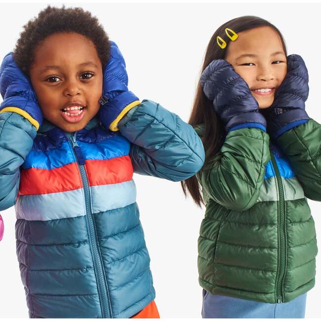 Kids Lightweight Puffer Mittens, Cherry - Gloves - 4
