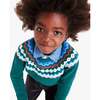 Kids Fair Isle Sweater, Spruce Rainbow - Sweaters - 3