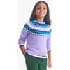 Kids Fair Isle Sweater, Iris - Sweaters - 2