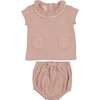 Ruffled Delight Ensemble Pink Whip - Mixed Apparel Set - 1 - thumbnail
