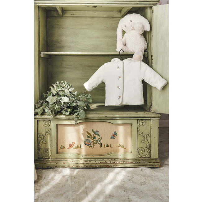 Plush Print Boys' Jacket Ivory & Blue - Jackets - 3