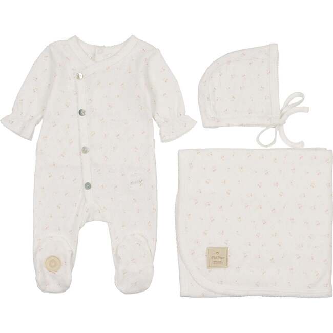 Spray of Cherries Layette Set Ivory