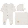 Spray of Cherries Layette Set Ivory - Mixed Apparel Set - 1 - thumbnail