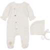 Spray of Cherries Footie & Hat Set Ivory - Mixed Apparel Set - 1 - thumbnail