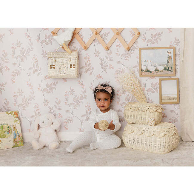 Spray of Cherries Footie & Hat Set Ivory - Mixed Apparel Set - 4