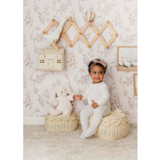 Spray of Cherries Layette Set Ivory - Mixed Apparel Set - 3