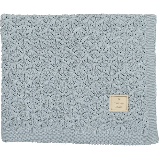 Extra Luxe Knit Blanket, Celestial Blue