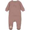 Posh Print Footie Mauve - Footie Pajamas - 1 - thumbnail