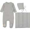 Knit Twist Layette Set Pearl Blue - Mixed Apparel Set - 1 - thumbnail