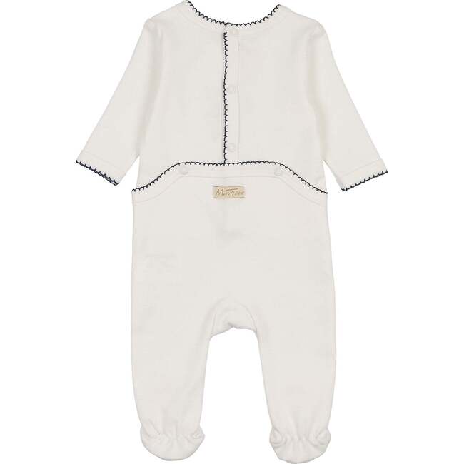 Heirloom Berry Layette Set Ivory & Blue