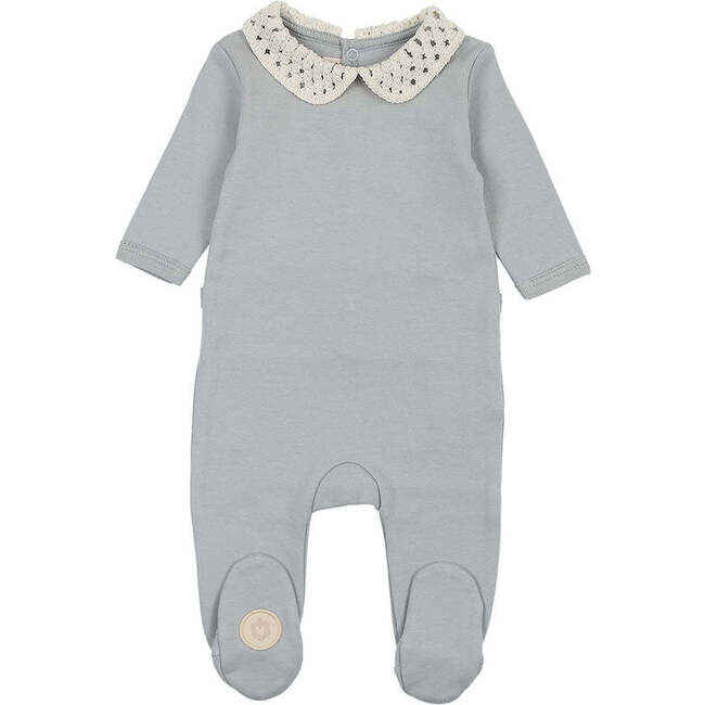 Touch of Crochet Footie, Boys Pearl Blue