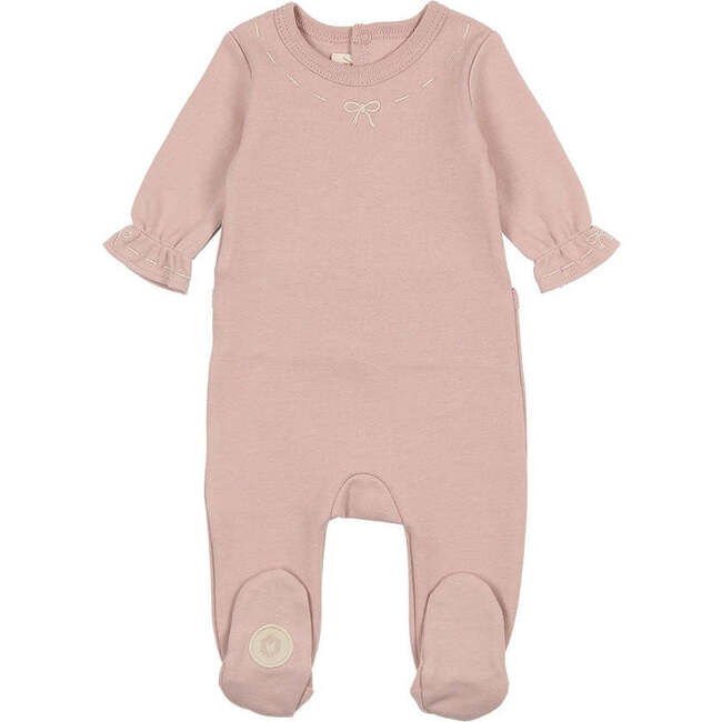 Soft Stitches Footie, Girls Rose Smoke