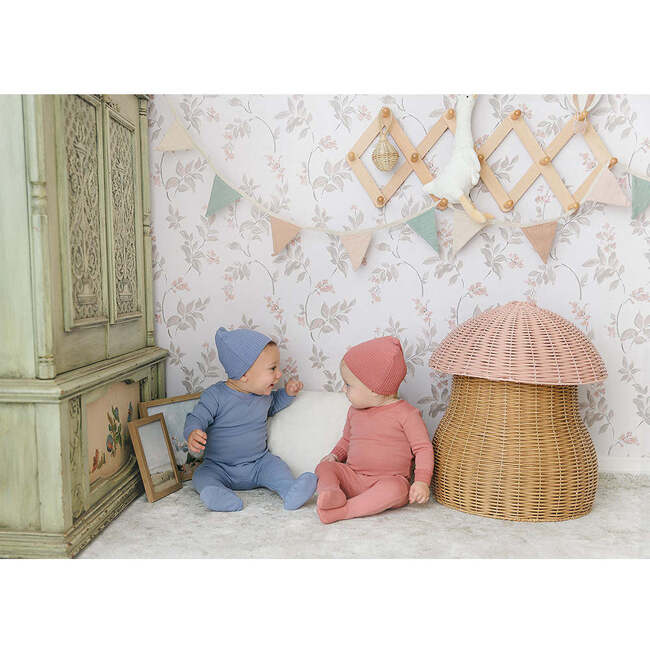 Cuddly in Cotton Footie Misty Rose