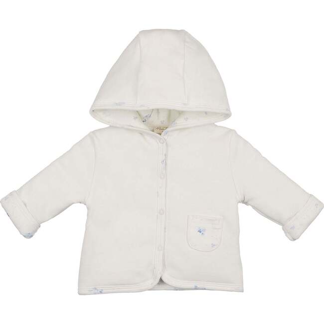 Scattered Blossoms Jacket Ivory & Blue
