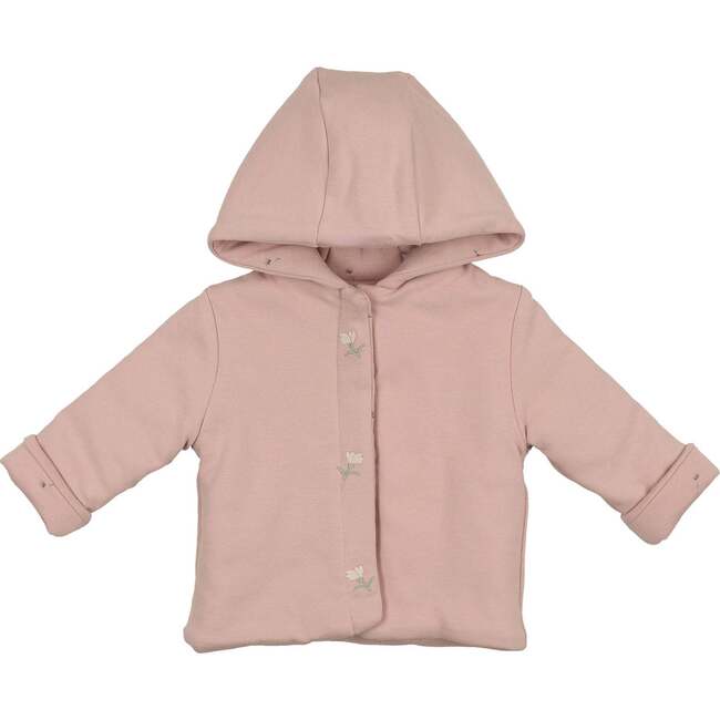 Plush Print Girls' Jacket Rose Smoke