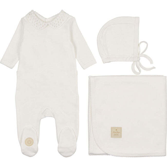 Touch of Crochet Layette Set, Boys Ivory