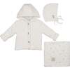 Plush Print Boys' Jacket Layette Set Ivory & Blue - Mixed Apparel Set - 1 - thumbnail