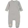 Knit Twist Footie Pearl Blue - Footie Pajamas - 1 - thumbnail