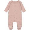 Plush Print Girls' Footie Rose Smoke - Footie Pajamas - 1 - thumbnail