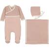 Classic Wrap Layette Set Pink Whip - Mixed Apparel Set - 1 - thumbnail