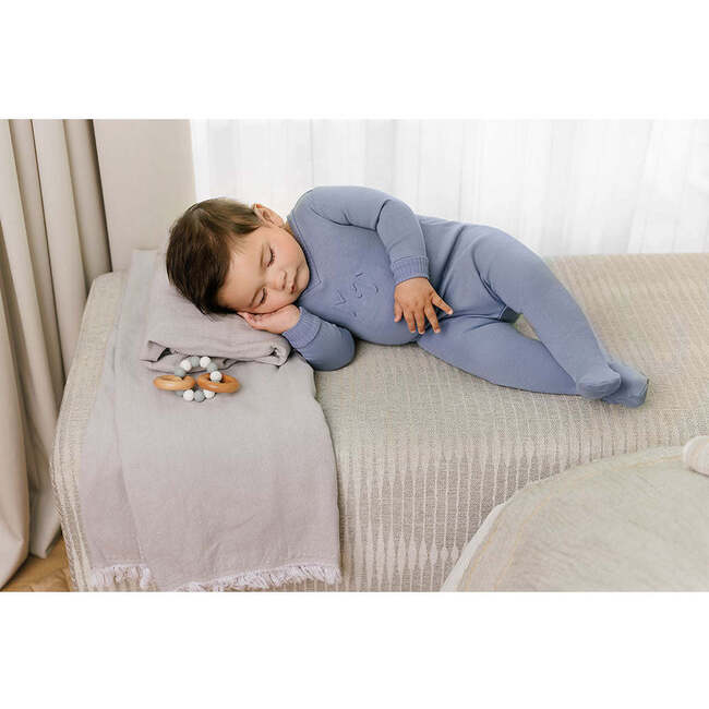 Posh Print Footie & Hat Set Slate Blue - Mixed Apparel Set - 5